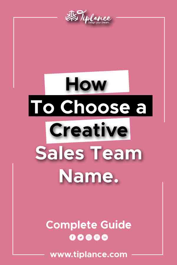 Creative sales team name 