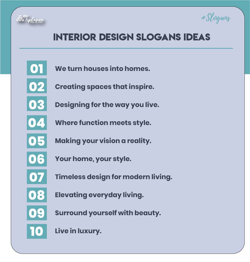 Best Interior Design Slogans & Taglines