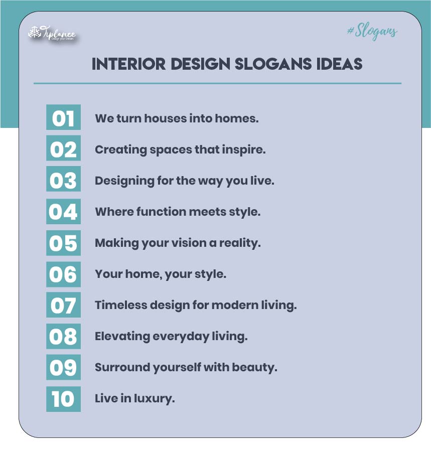 Best Interior Design Slogans Taglines Examples Tiplance