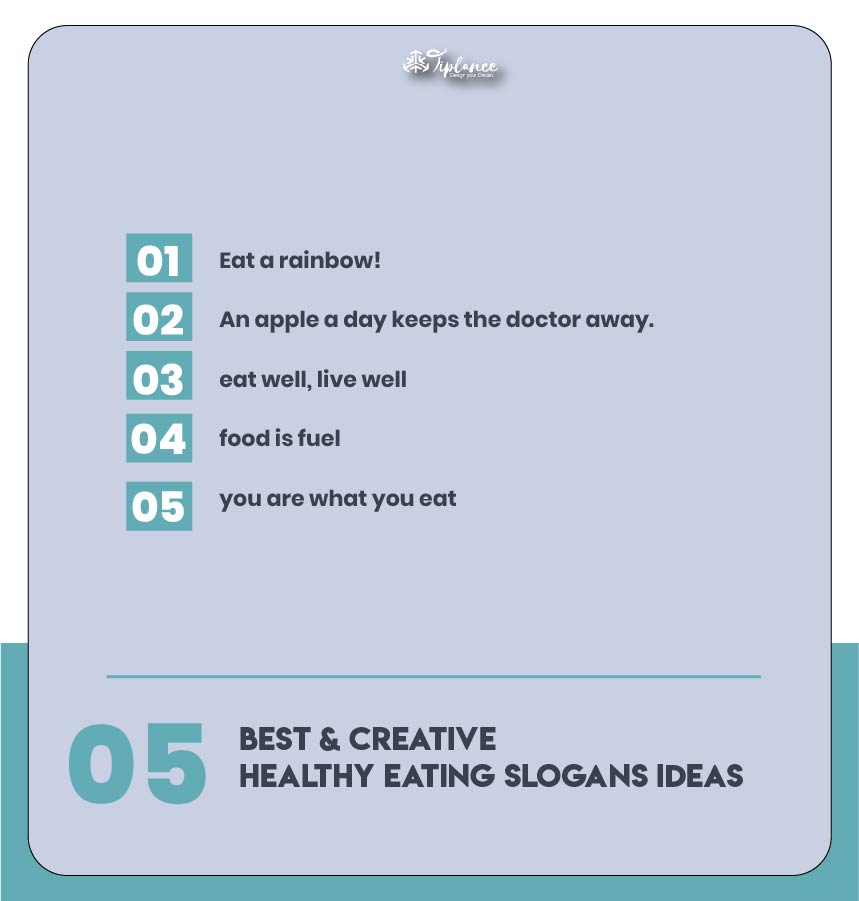 Creative Healthy Eating Slogans Taglines