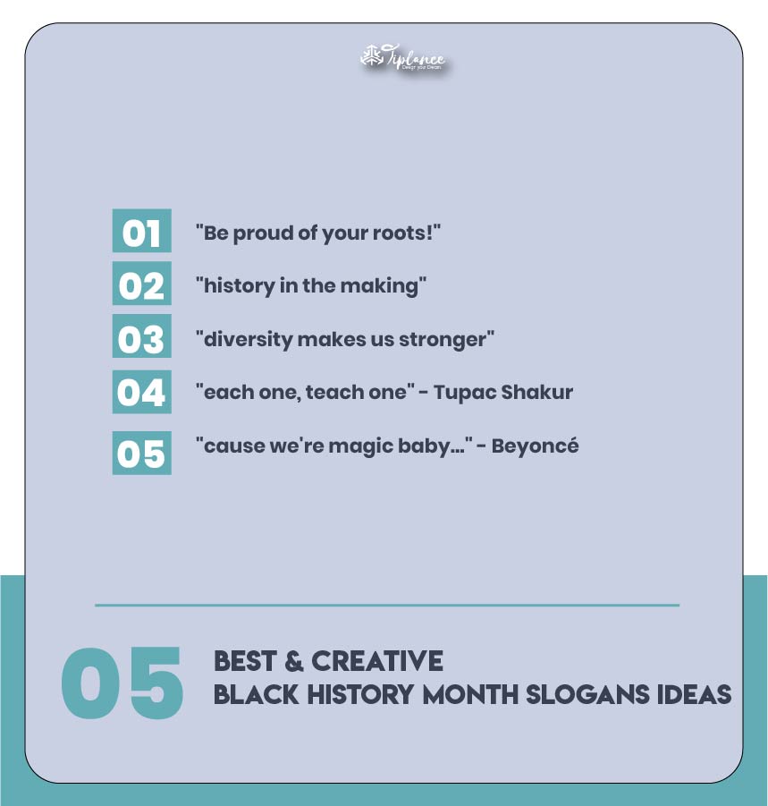 black history month tagline