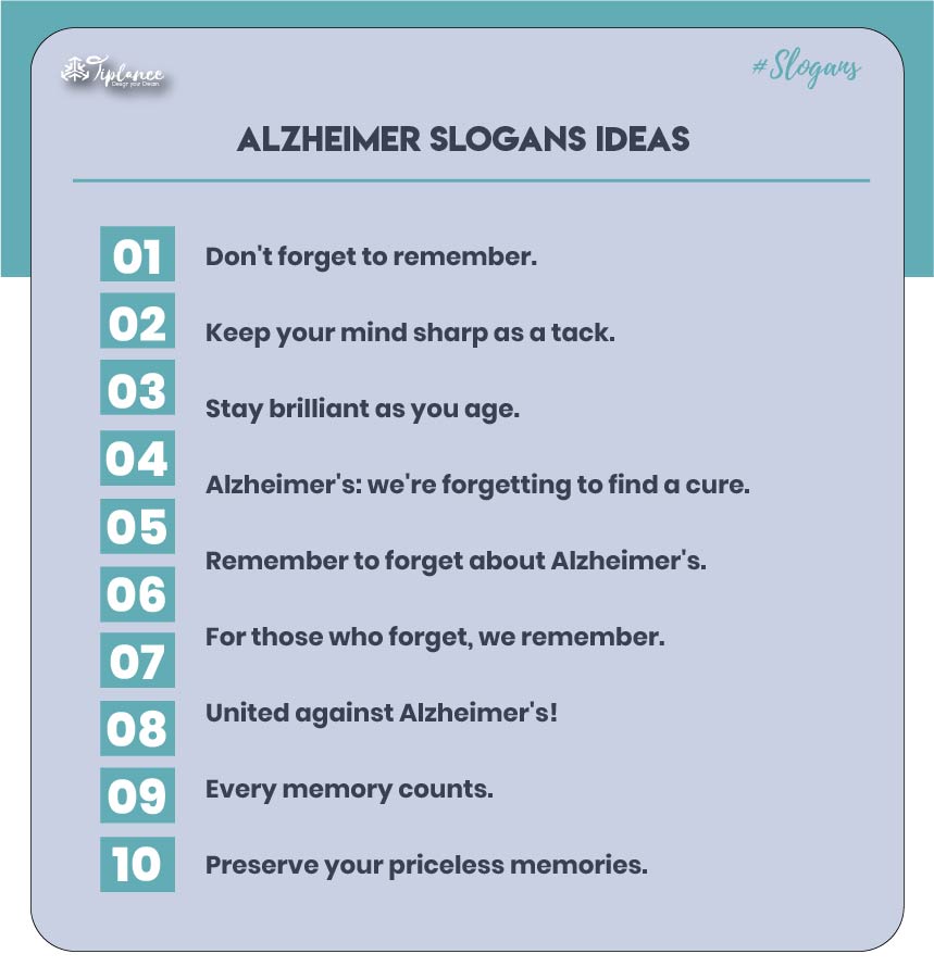 Alzheimer slogan examples