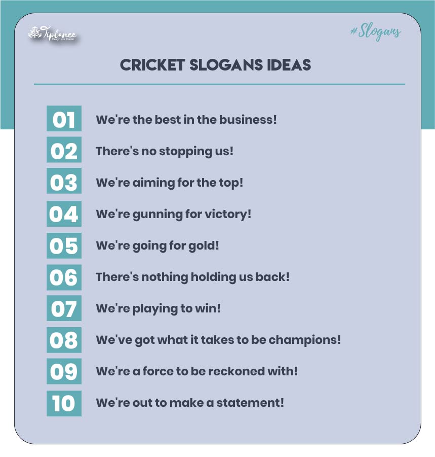 Funny cricket slogans