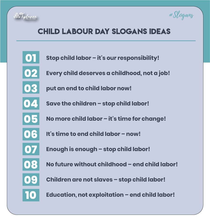 Taglines titles for child labour day