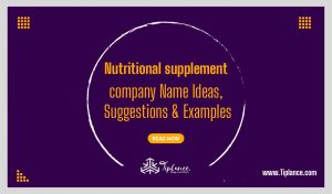 Nutritional supplement company names.