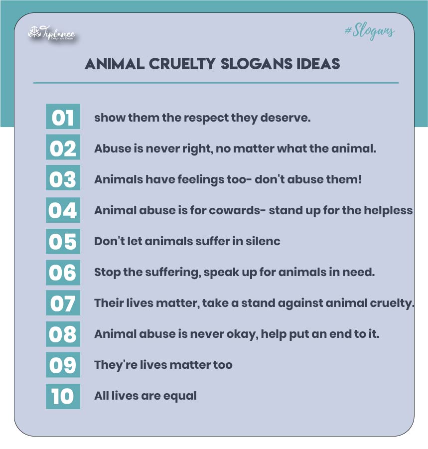 Animal Cruelty Slogans Ideas