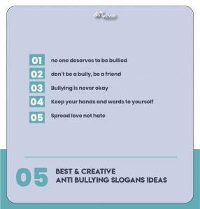 Anti Bullying Slogans Examples & Taglines