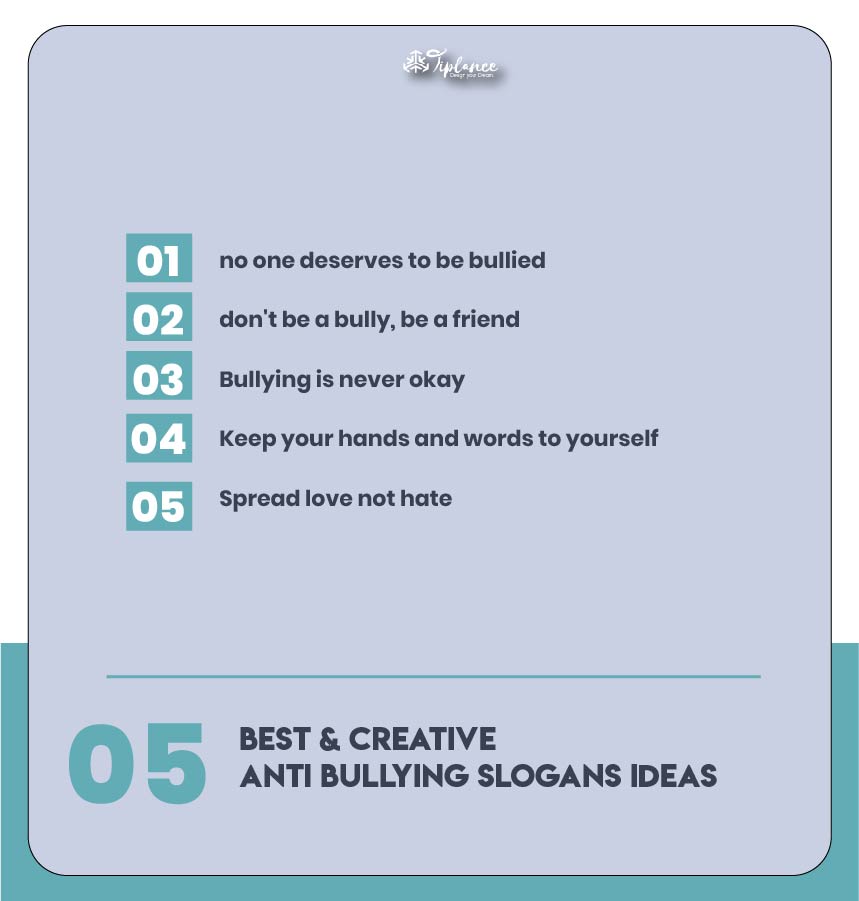 Anti Bullying Slogans Examples & Taglines