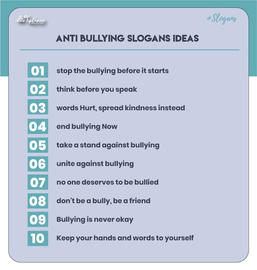 Anti Bullying Slogans Examples