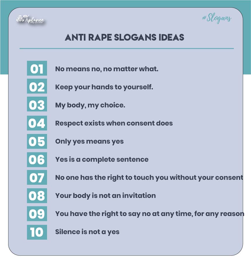 Anti Rape Slogans Ideas