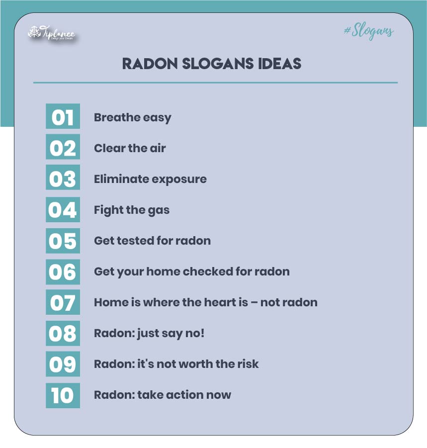 Best Radon Slogans Ideas