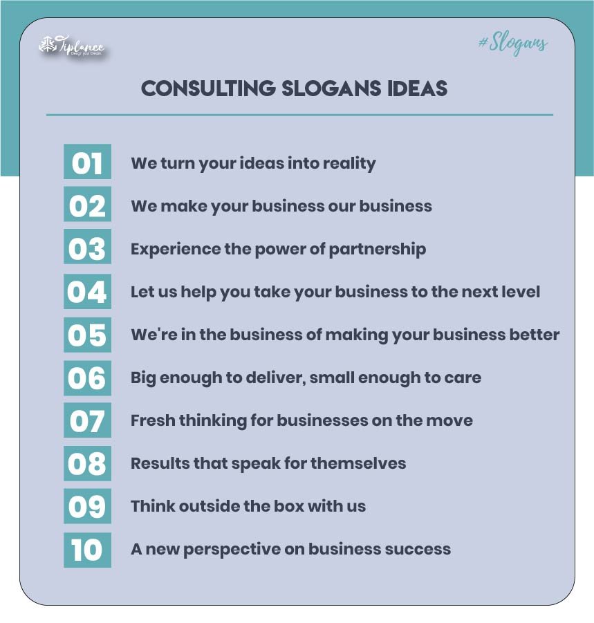 Catchy Consulting Slogans Taglines Tiplance