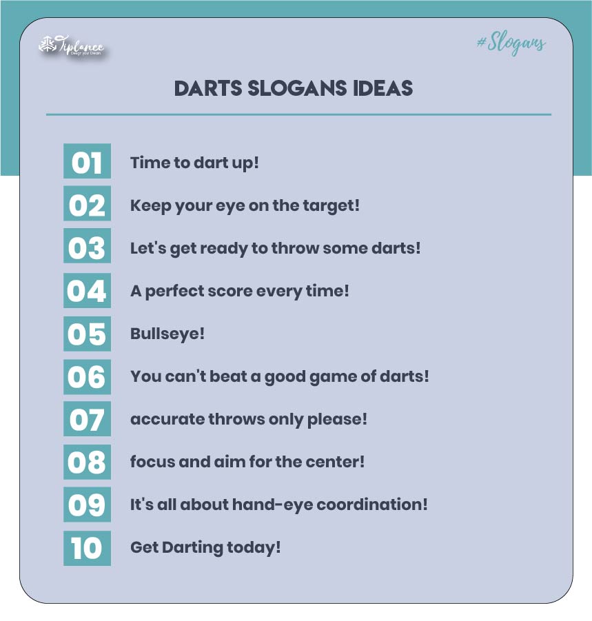 Catchy Darts Slogans Examples