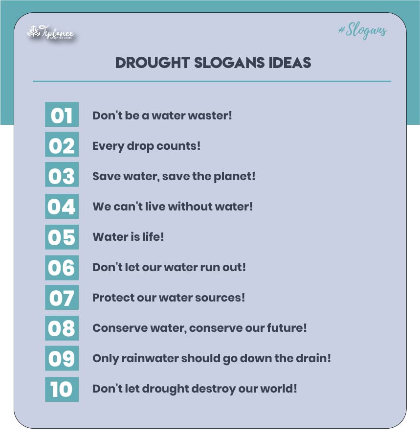Catchy Drought Slogans Ideas