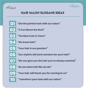 Catchy Hair Salon Slogans Samples