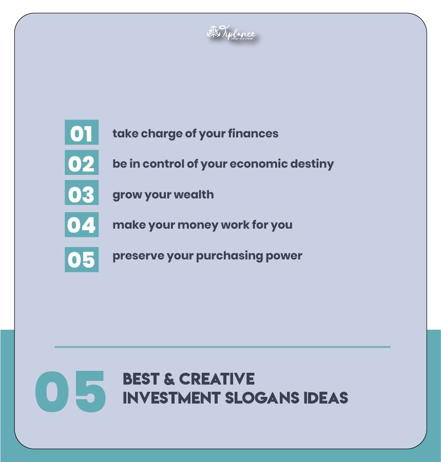 Catchy Investment Slogans & Taglines Ideas