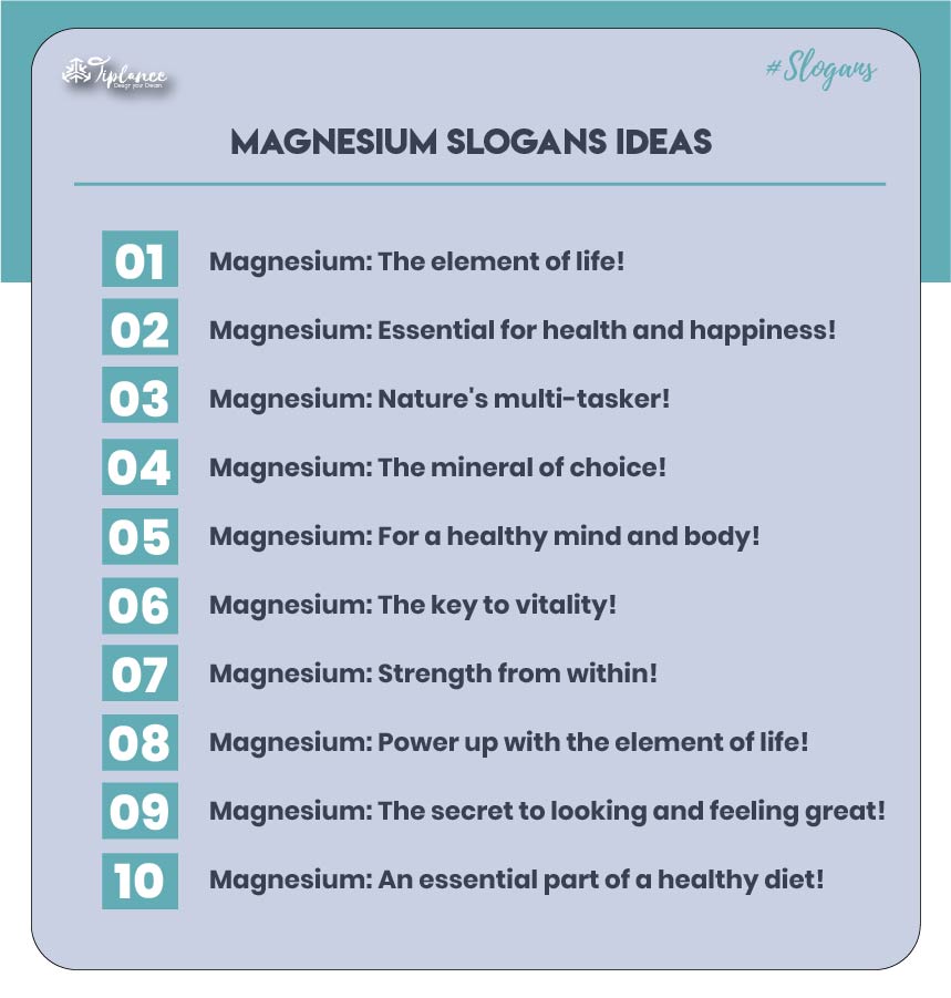 Catchy Magnesium Slogans & Taglines
