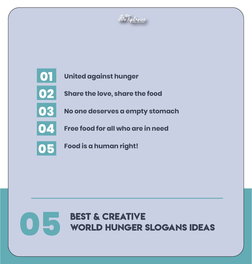 Catchy World Hunger Slogans Samples & Ideas