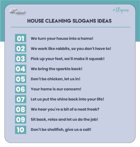Clean home slogan
