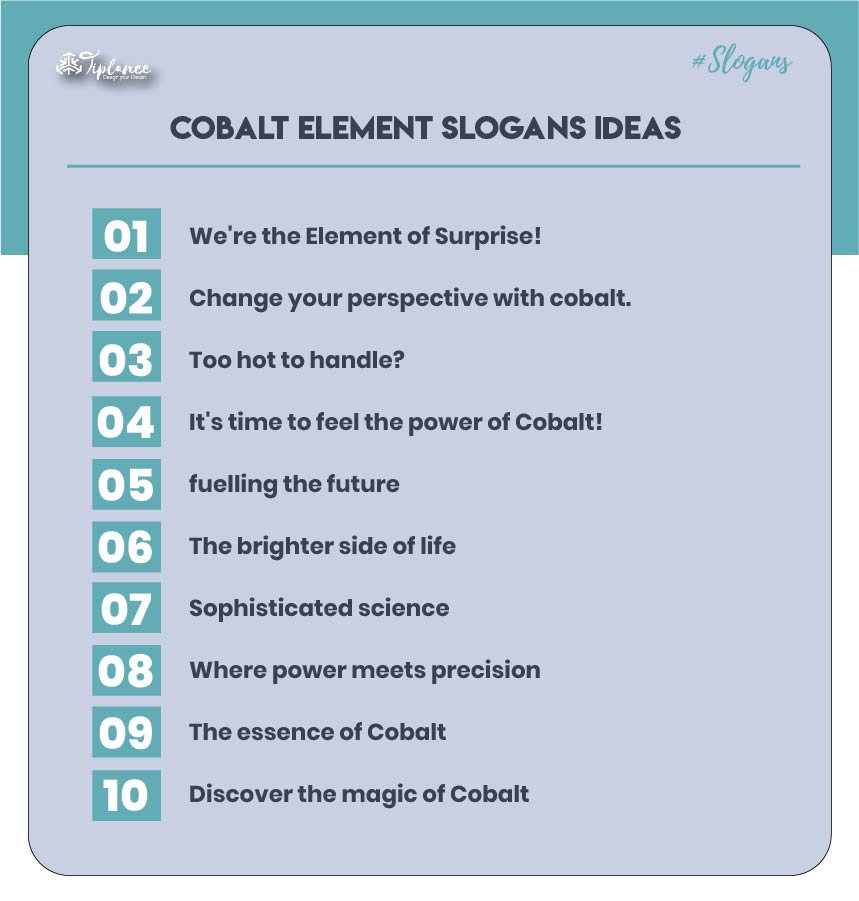 Cobalt Element Slogans Ideas