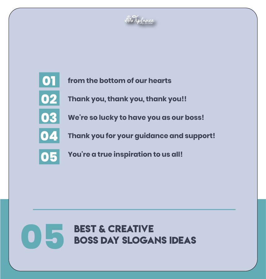 Creative Boss Day Slogans Taglines & Ideas