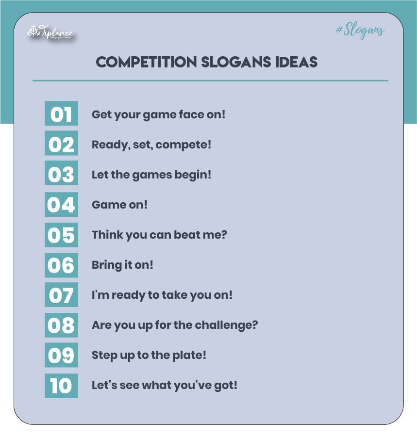 Creative Competition Slogans Examples Tiplance