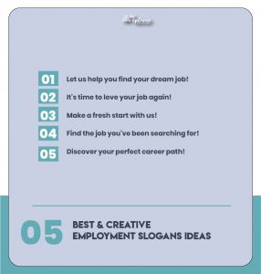 Creative Employment Slogans Taglines & Sample