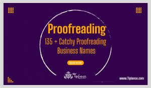 Creative Proofreading Business Names