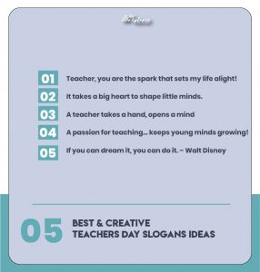Creative Teachers Day Slogans & Taglines Ideas