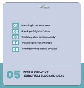 Great Europium Slogans Ideas & Tagline's