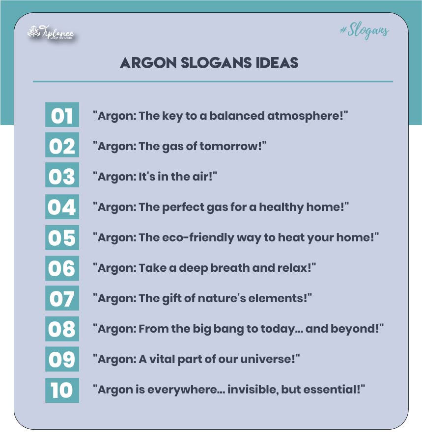 Unique Argon Slogans Taglines