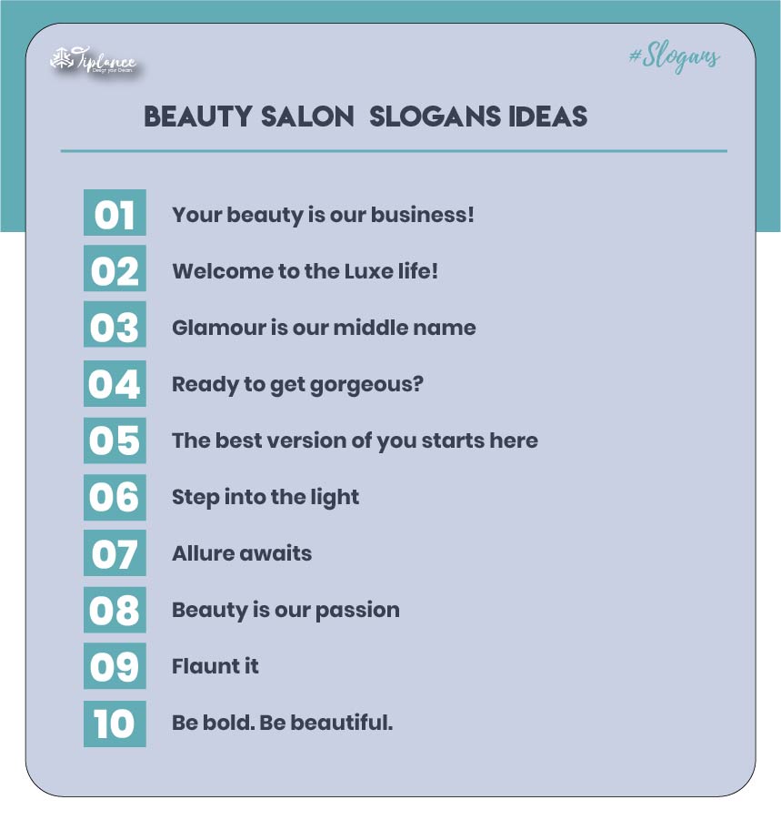 109+ Catchy Beauty Slogans Taglines & Ideas - Tiplance