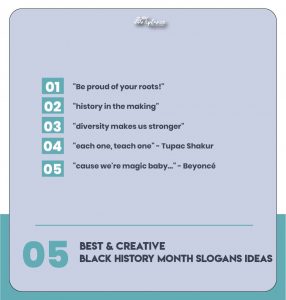 black history month tagline