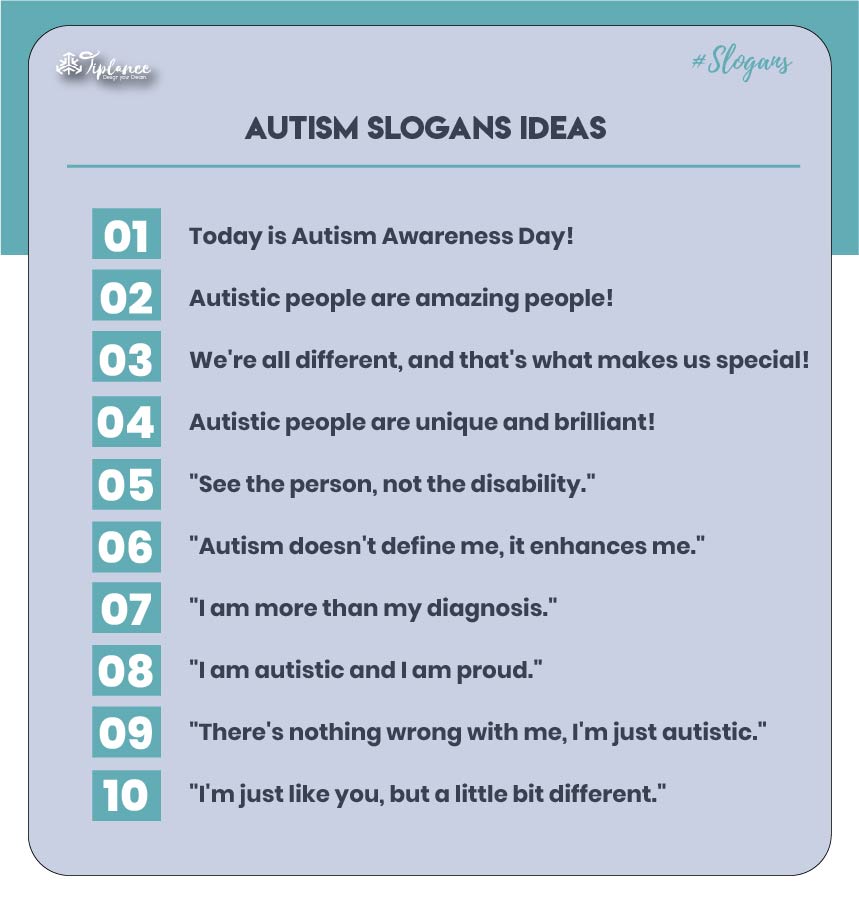 Autism awareness slogans