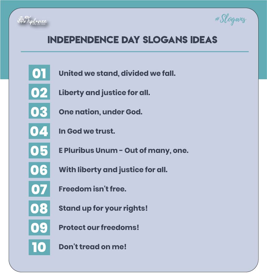 Beauty Independence Day Slogans & Taglines