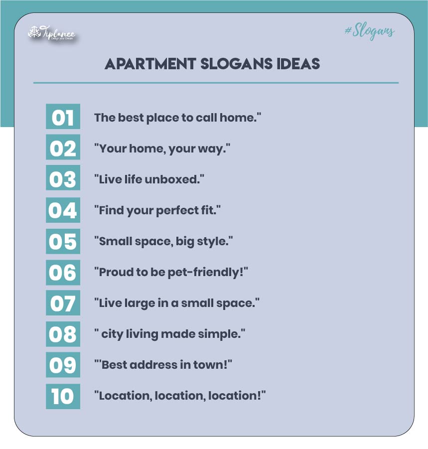 Best Apartment Slogans Ideas