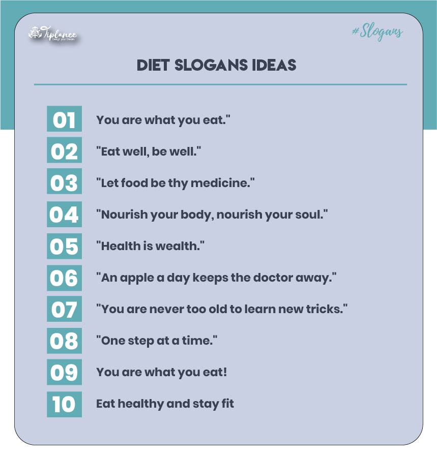 Best Diet Slogans Examples