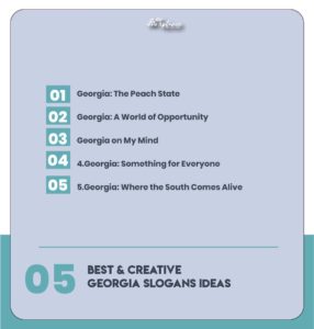 Best Georgia Slogans Examples & Suggestions
