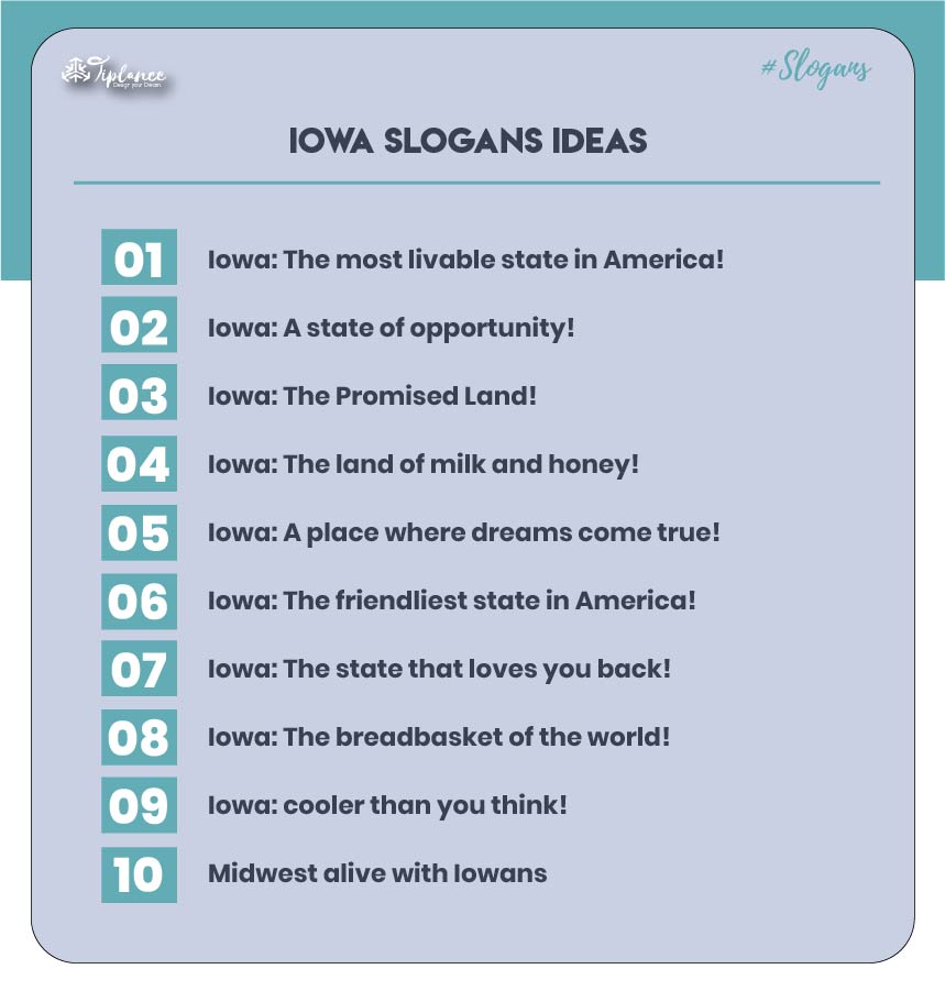 Best Iowa slogans examples