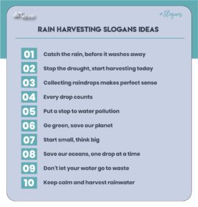 Best Rain Harvesting Slogans Ideas
