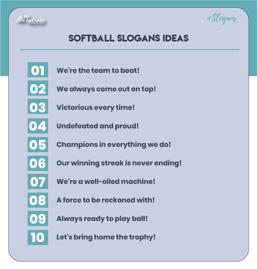 Best Softball Slogans Ideas