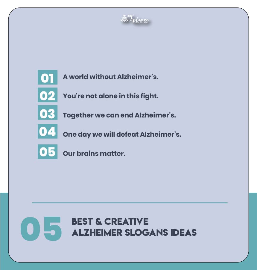 Best slogans for Alzheimer