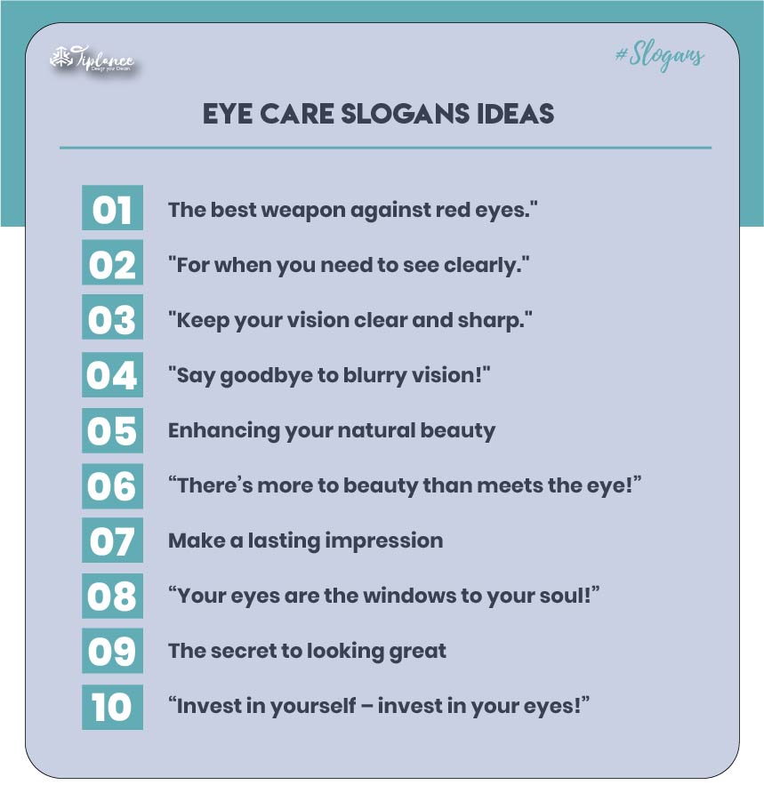 Better Eye Care Slogans Example
