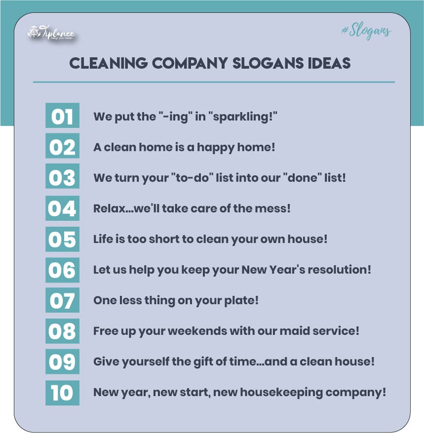 Creative Cleaning Company Slogans Ideas