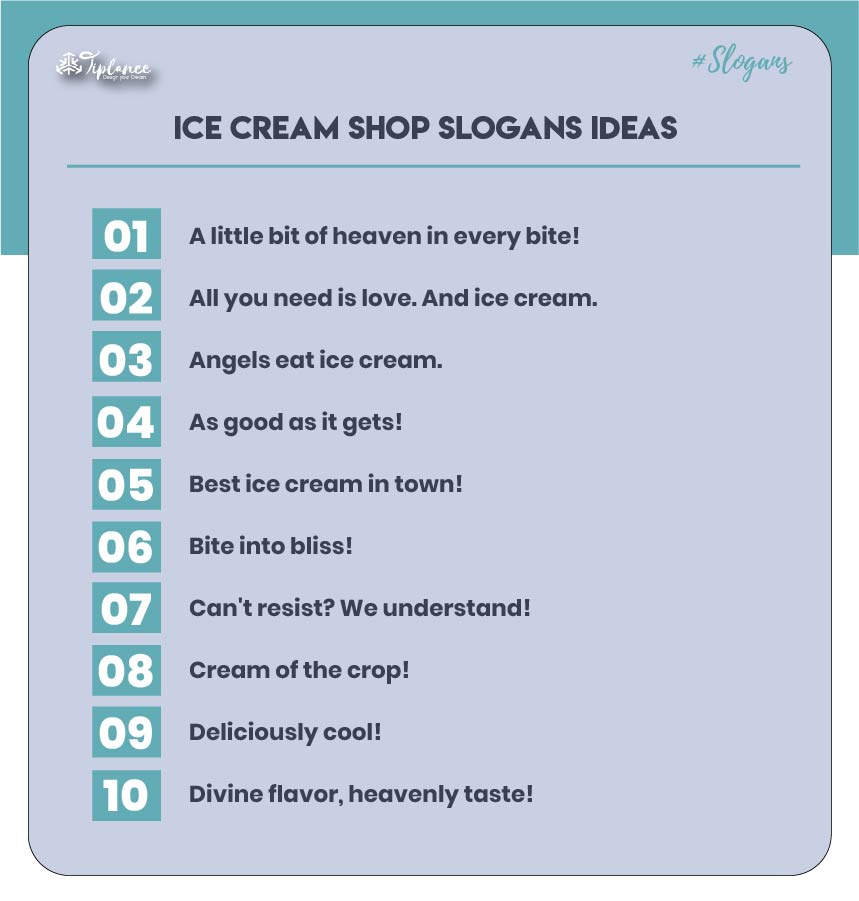Creative Ice Cream Shop Slogans Ideas