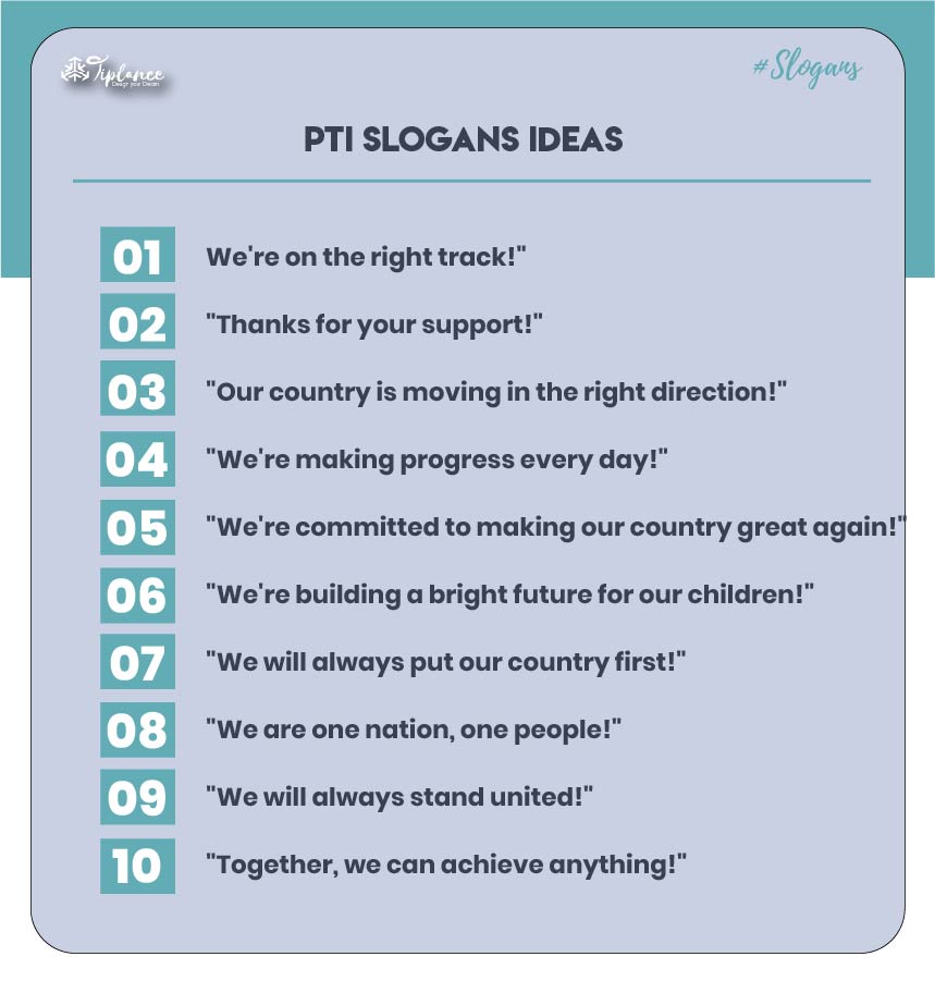 Great PTI Slogans Examples