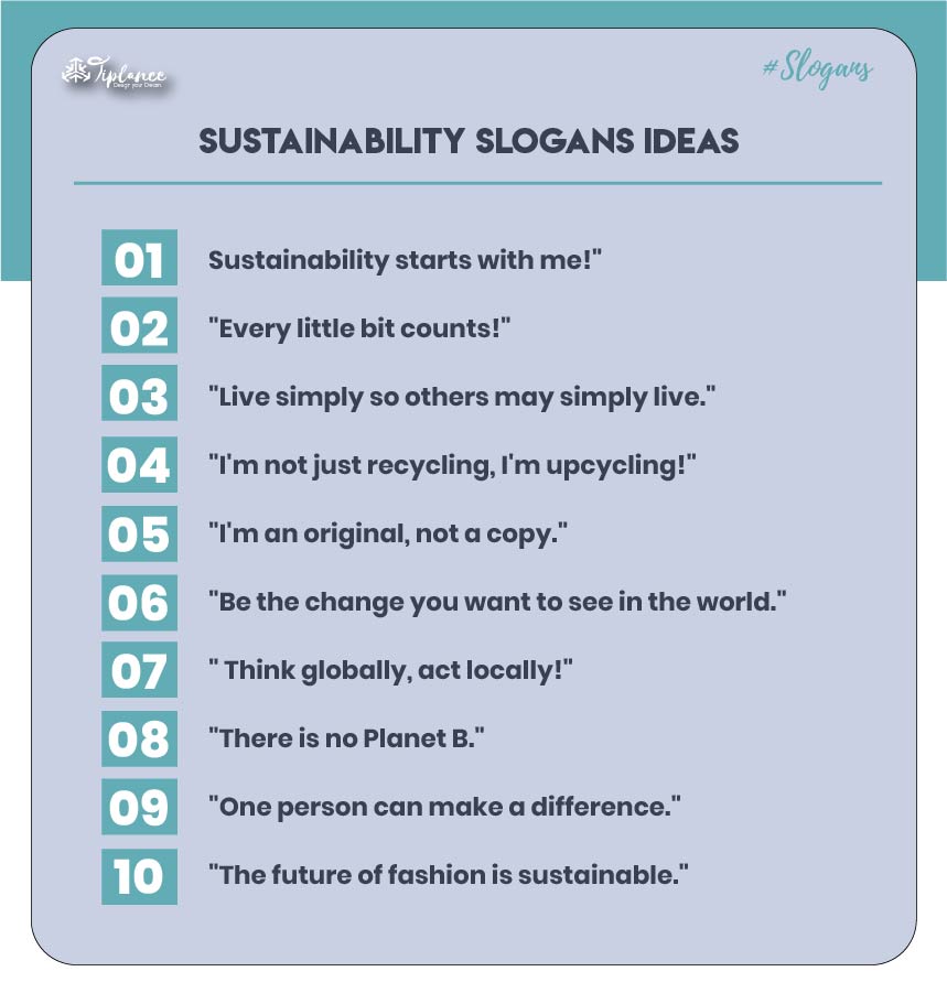 Sustainability taglines