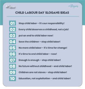 Taglines titles for child labour day