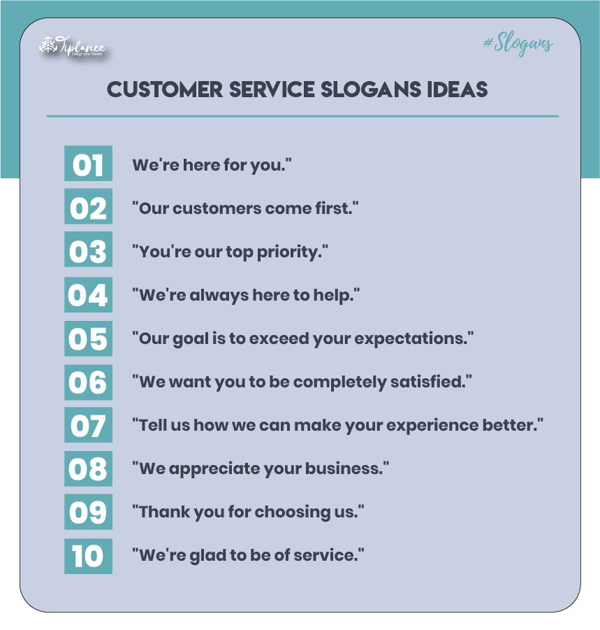 Unique Customer Service Slogans Taglines