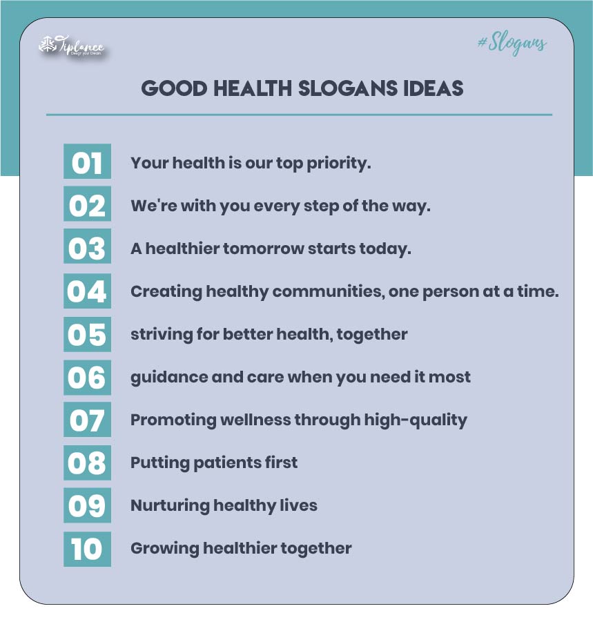 Unique Slogans Related to Good Health Examples